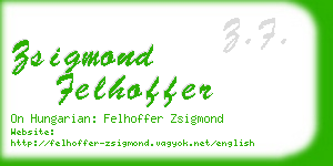 zsigmond felhoffer business card